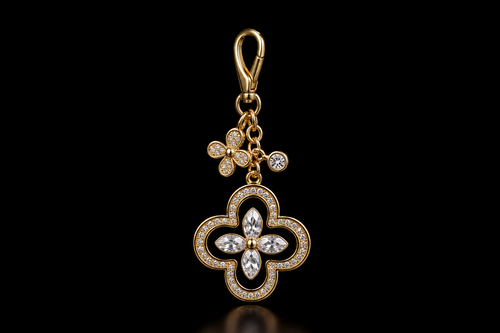 Crystal Clover Bag Charm