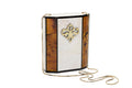 Nathalie Trad Henry Clutch Bag- Kabibe and Tab 37 shell clutch shell clutch with black resin & brass detail.