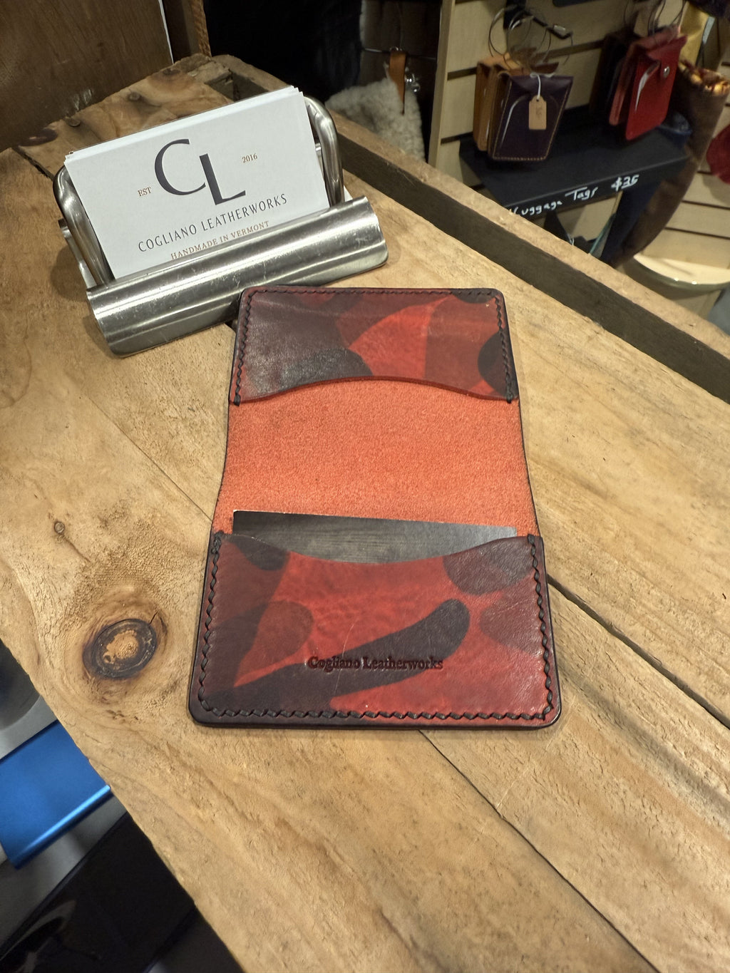 Minimalist leather card wallet