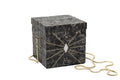 Nathalie Trad Leonard I Clutch Bag- Black Tab Raw and Kabibe shell clutch with brass details.