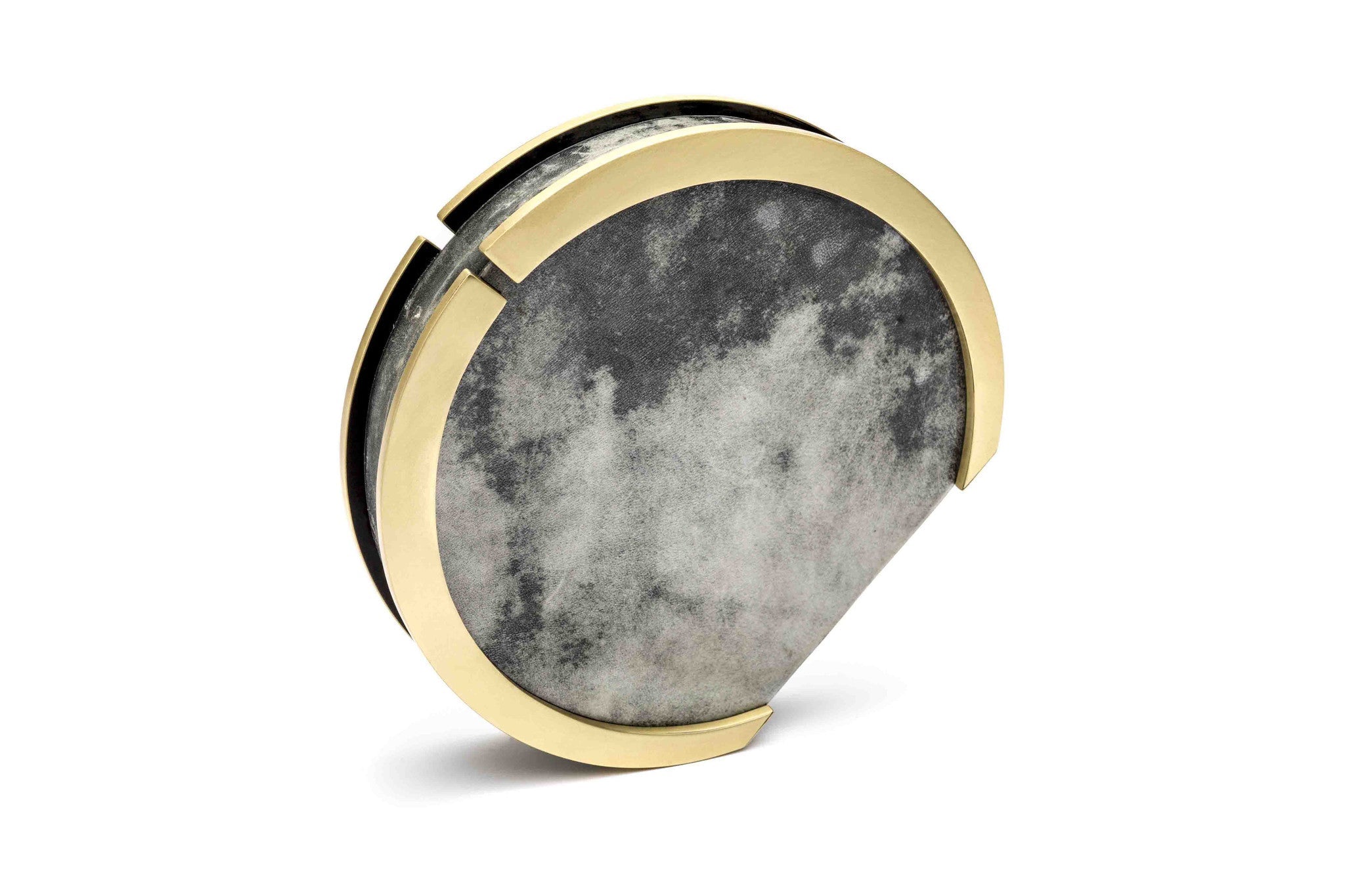 Nathalie Trad Milo Clutch Bag-Goat Skin Leather x Brass