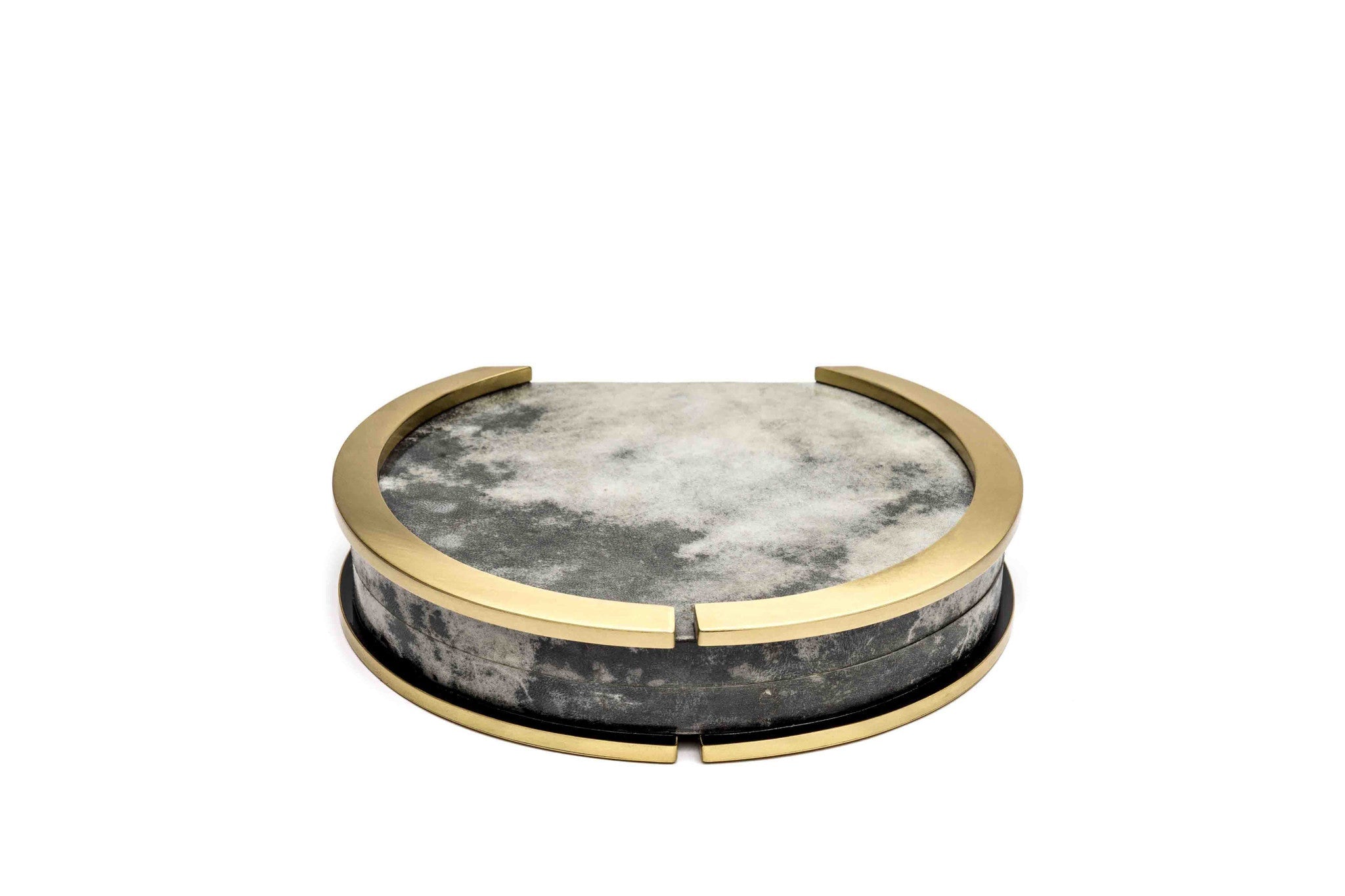 Nathalie Trad Milo Clutch Bag-Goat Skin Leather x Brass