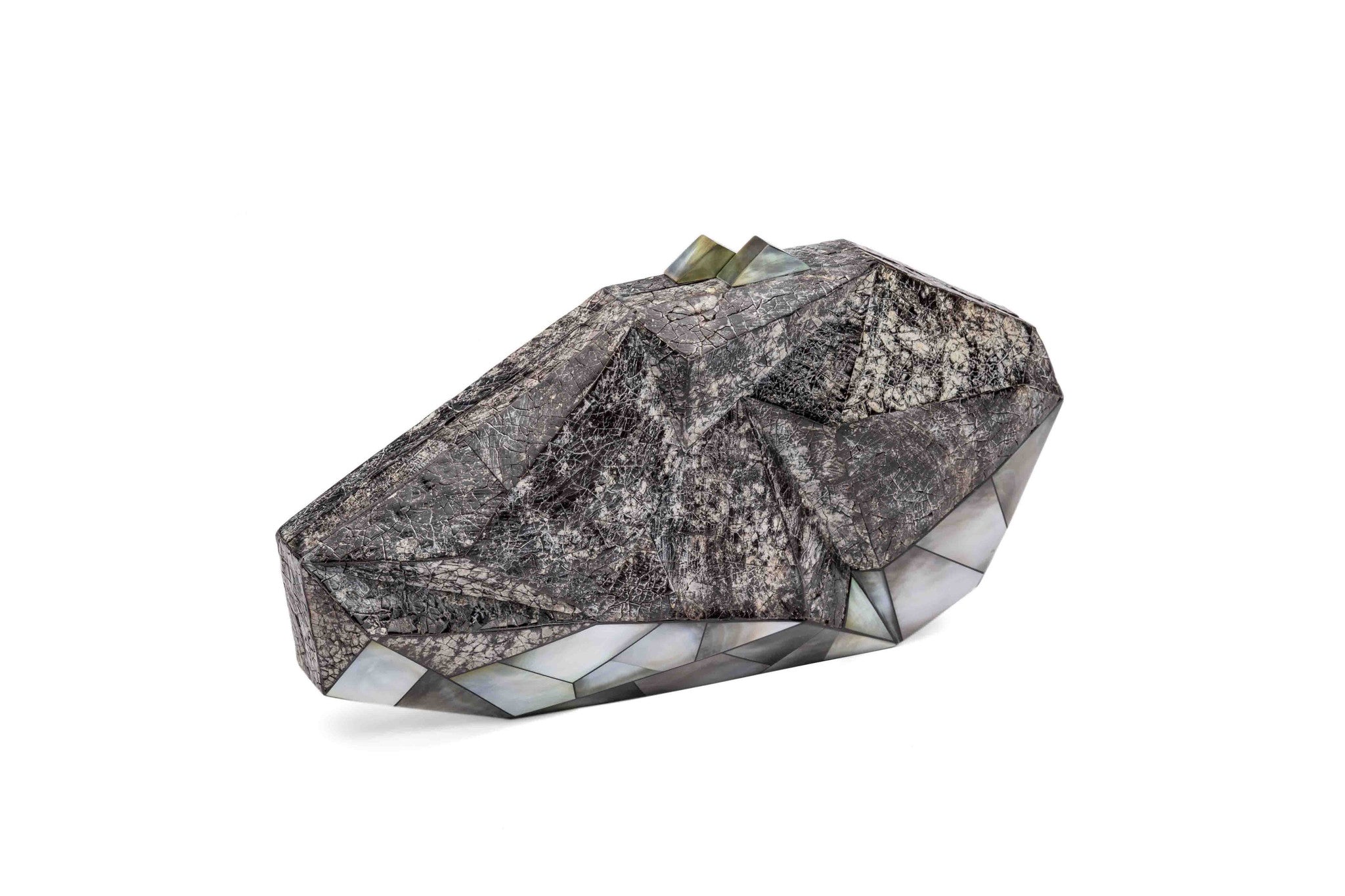 Nathalie Trad Polygonia Clutch Bag- Penshell and Black Lip Hayang shell.