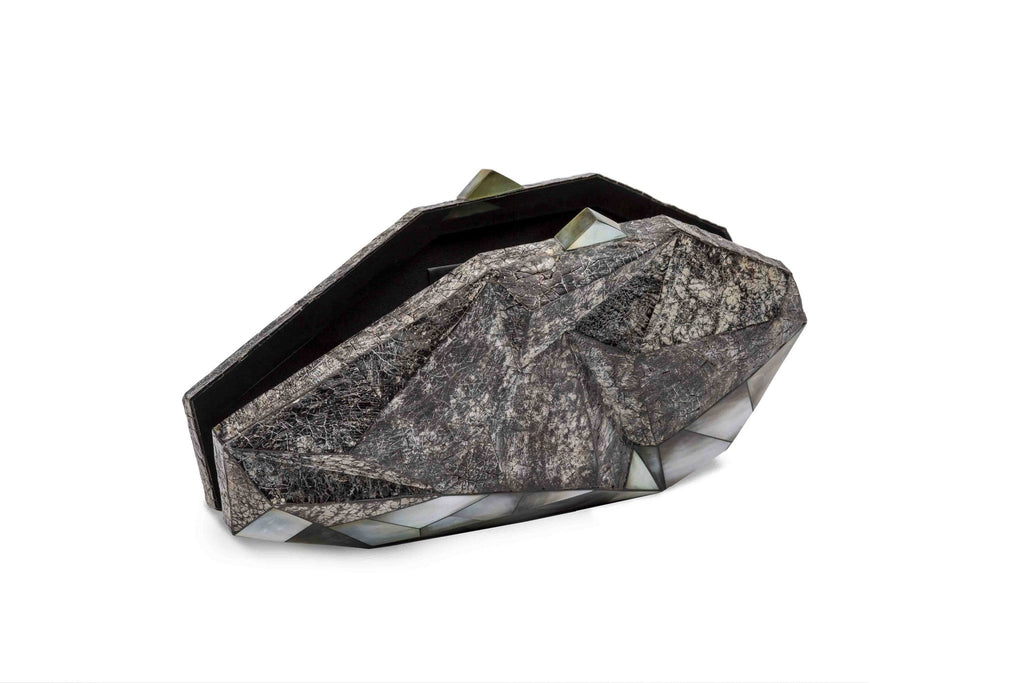 Nathalie Trad Polygonia Clutch Bag- Penshell and Black Lip Hayang shell.
