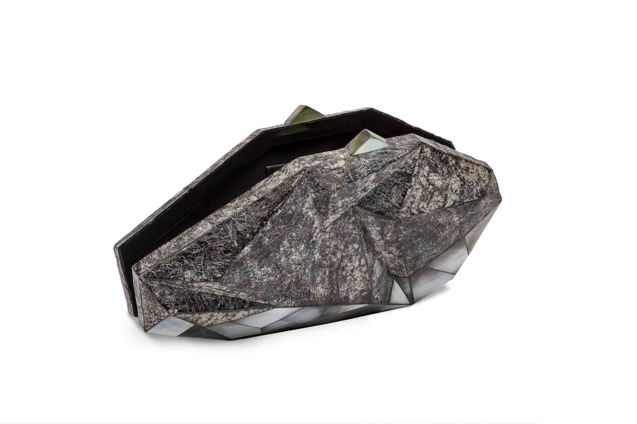 Nathalie Trad Polygonia Clutch Bag- Penshell and Black Lip Hayang shell.